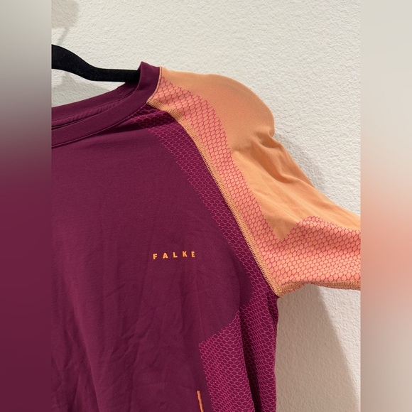 Falke Women’s Ergonomic Sport System Long Sleeve Running Purple Orange Shirt L - Picture 7 of 16